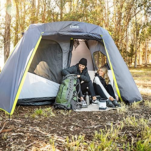 CORE Instant Cabin Tents | 6 Person / 9 Person / 10 Person / 12 Person Family Cabin Multi Room Pop Up Tents Car Camping | Included Storage Pockets for Camping Accessories - Image 3