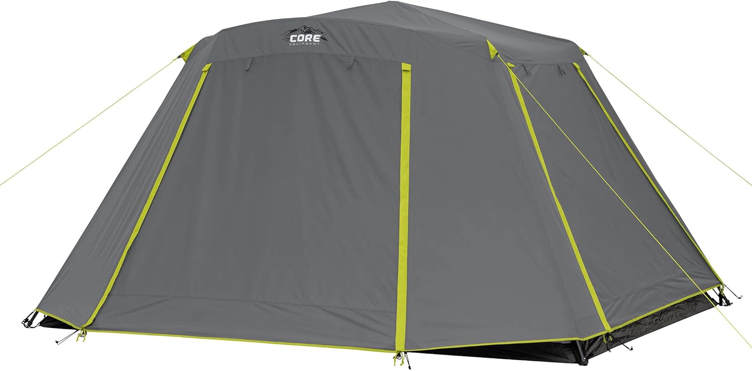 CORE Instant Cabin Tents | 6 Person / 9 Person / 10 Person / 12 Person Family Cabin Multi Room Pop Up Tents Car Camping | Included Storage Pockets for Camping Accessories - Image 9
