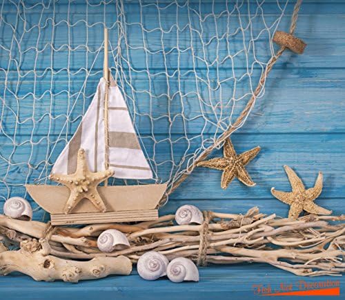 Natural Fish Net Party Decorations for Pirate Party, Hawaiian Party, Nautical Themed Cotton Fishnet Party Accessory - Image 3