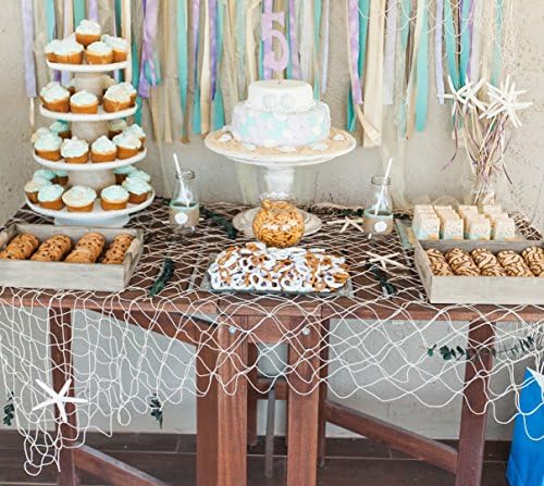 Natural Fish Net Party Decorations for Pirate Party, Hawaiian Party, Nautical Themed Cotton Fishnet Party Accessory - Image 5
